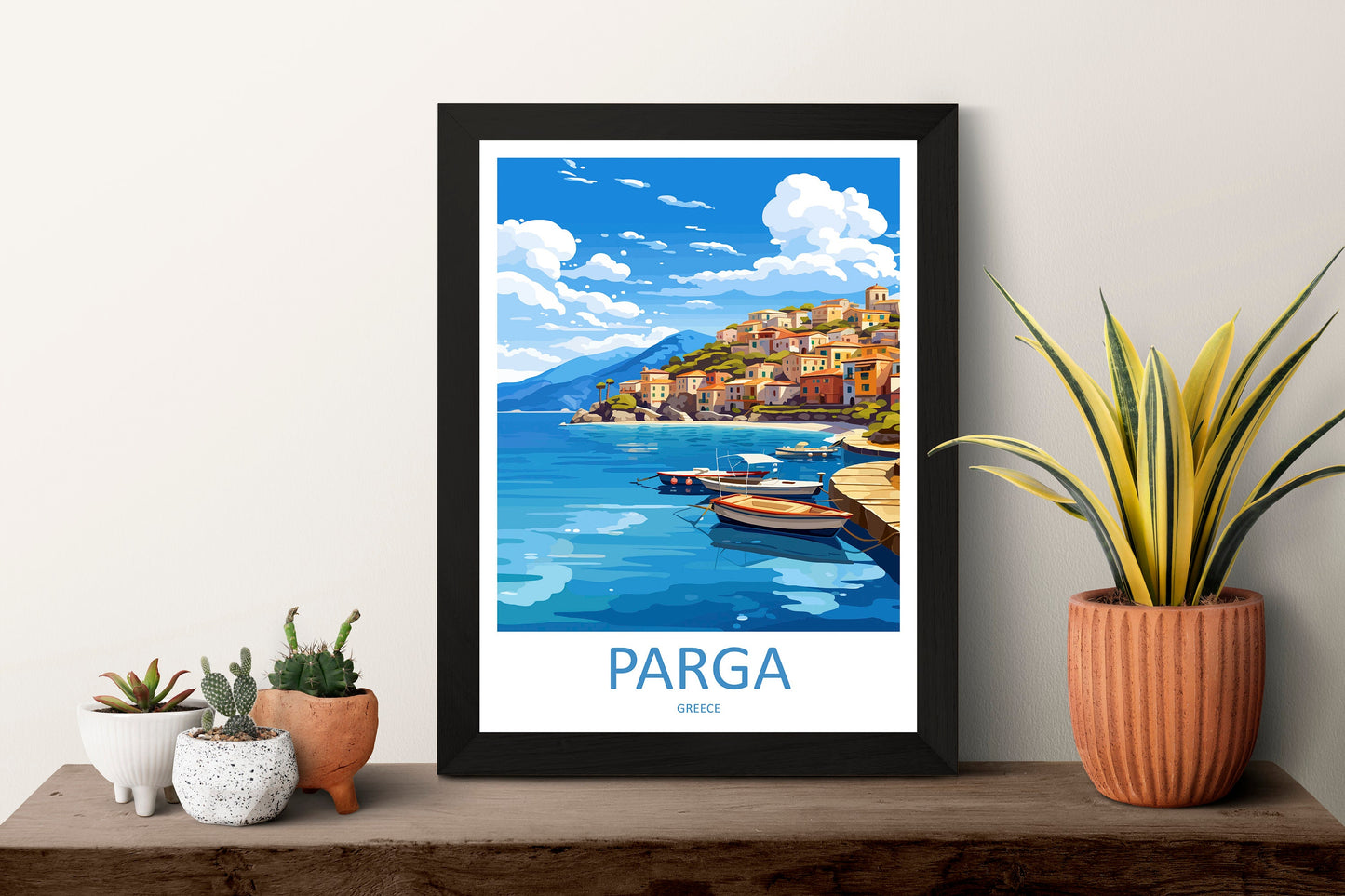 Parga Travel Print Wall Art Parga Greece Wall Hanging Home Decoration Parga Gift Art Lovers Wall Art Print Parga Greece Wall Art