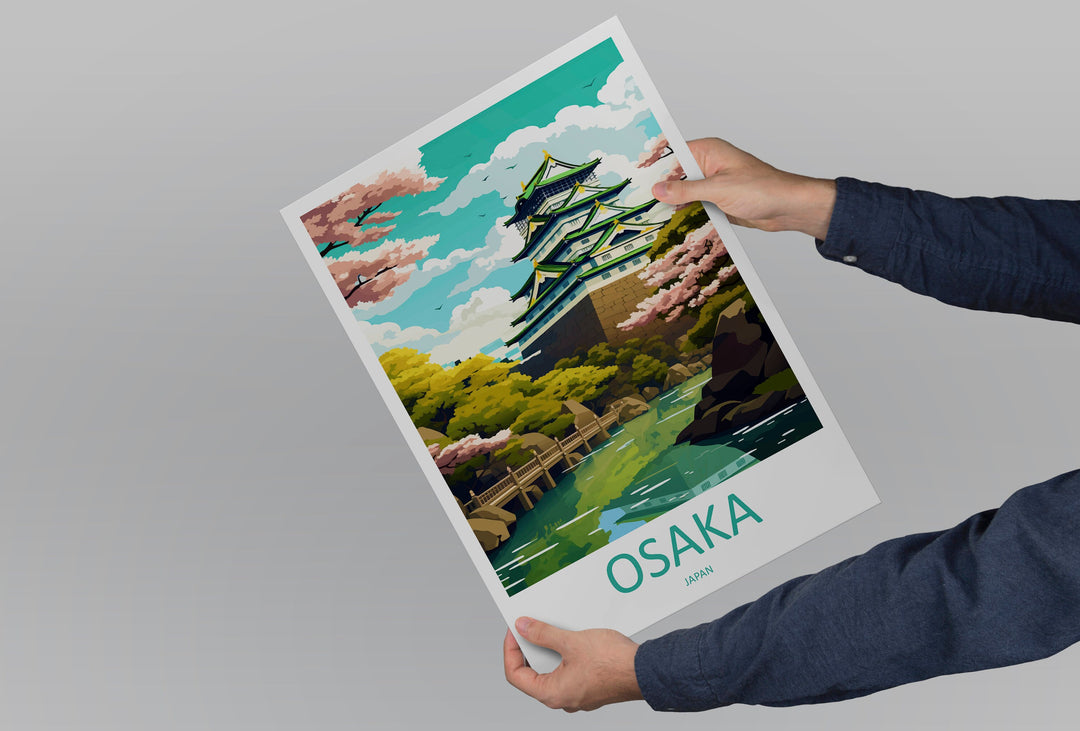 Osaka Travel Print Wall Art Osaka Wall Hanging Home Décor Osaka Gift Art Lovers Osaka Art Lover Gift Osaka Travel Gift Japan