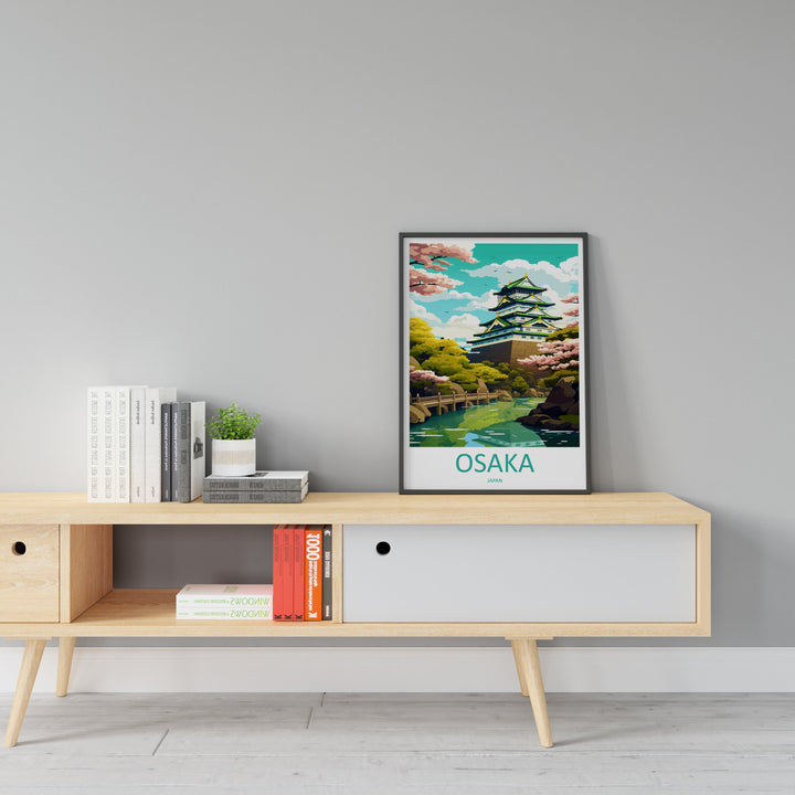 Osaka Travel Print Wall Art Osaka Wall Hanging Home Décor Osaka Gift Art Lovers Osaka Art Lover Gift Osaka Travel Gift Japan