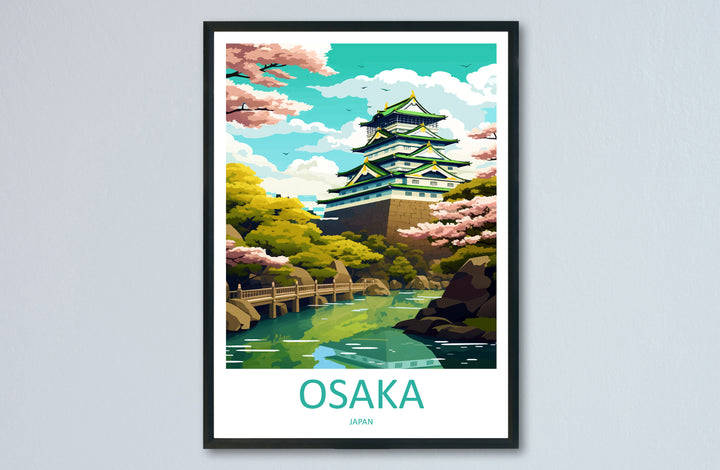 Osaka Travel Print Wall Art Osaka Wall Hanging Home Décor Osaka Gift Art Lovers Osaka Art Lover Gift Osaka Travel Gift Japan