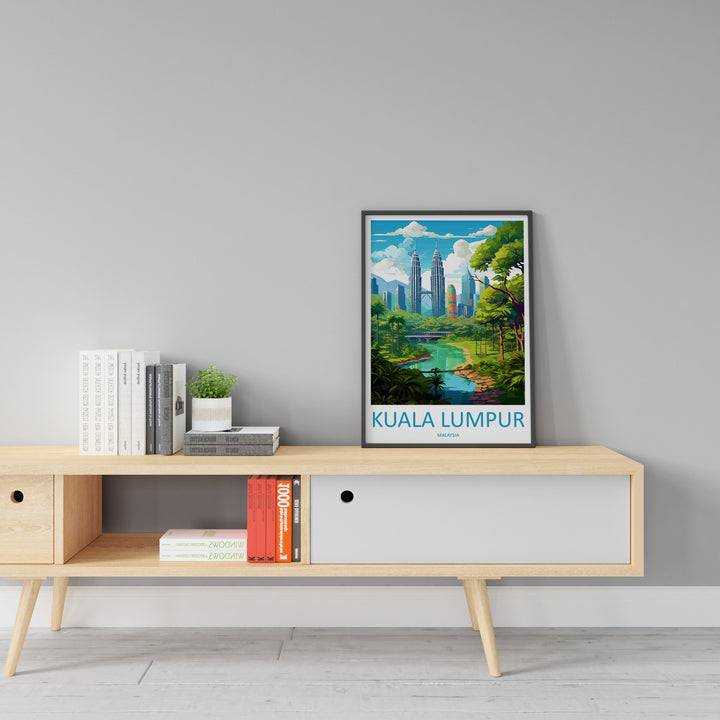 Kuala Lumpur Travel Print Wall Decor Kuala Lumpur Poster Kuala Lumpur Travel Print Art Kuala Lumpur Illustration Malaysia