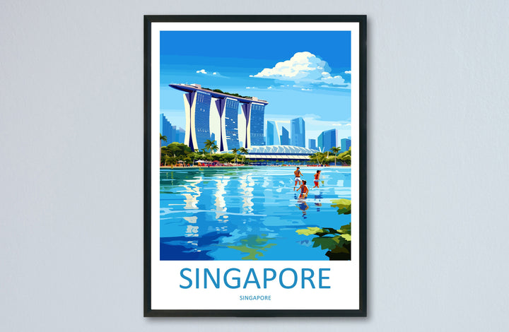 Marina Bay Sands Travel Print Wall Art Marina Bay Sands Wall Hanging Home Decoration Marina Bay Sands Gift Art Lovers Wall Art Singapore