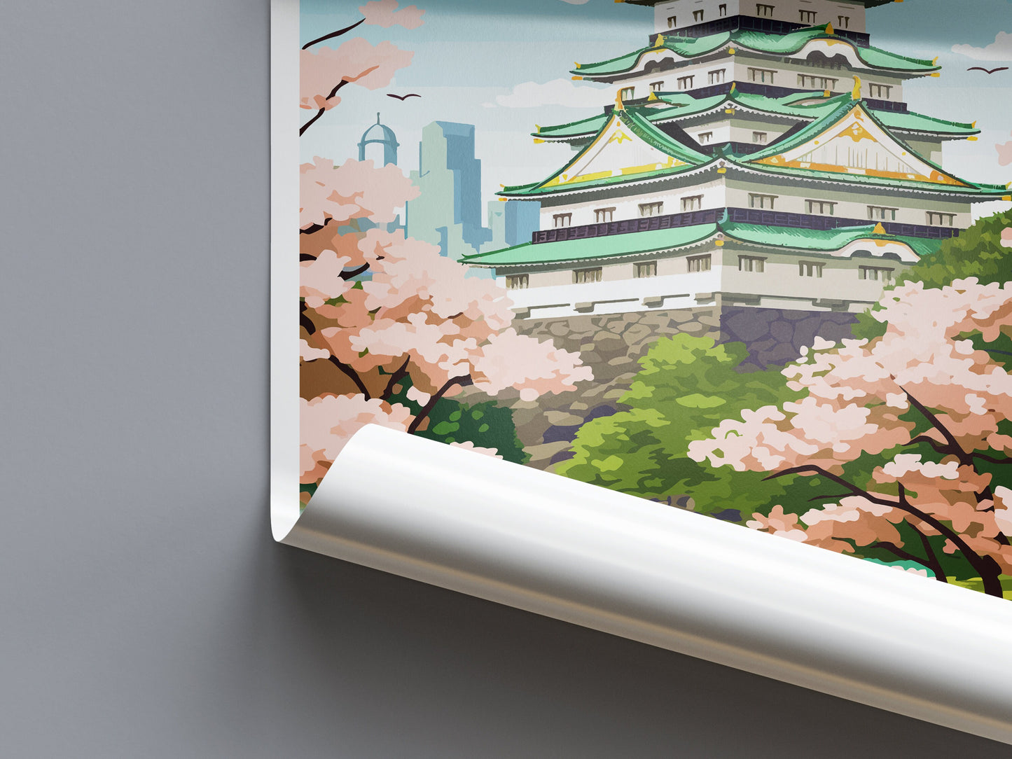 Osaka Travel Print Wall Art Osaka Wall Hanging Home Décor Osaka Gift Art Lovers Osaka Art Lover Gift Osaka Travel Gift Japan