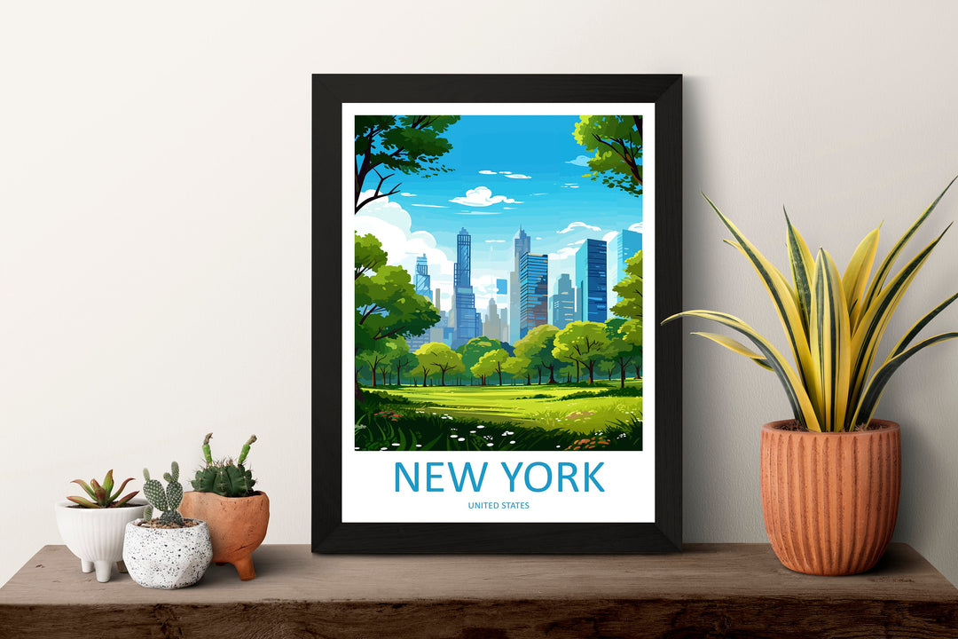 New York Travel Print Wall Art New York Wall Hanging Home Décor New York Gift Art Lovers New York State Art Gift Lover Print