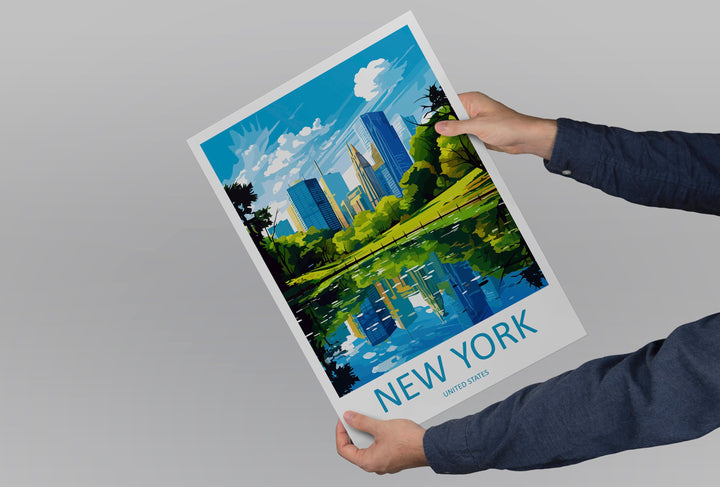 New York Travel Print Wall Art New York Wall Hanging Home Décor New York Gift Art Lovers New York State Art Gift Lover Print