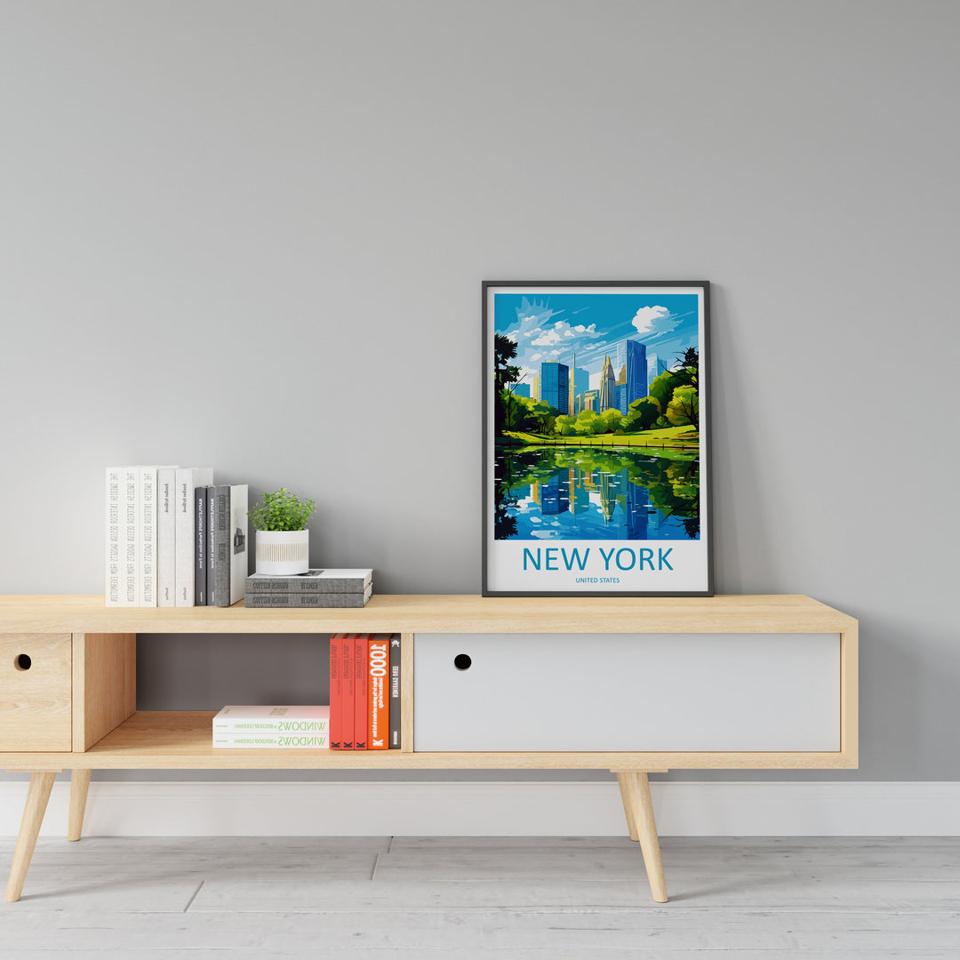 New York Travel Print Wall Art New York Wall Hanging Home Décor New York Gift Art Lovers New York State Art Gift Lover Print