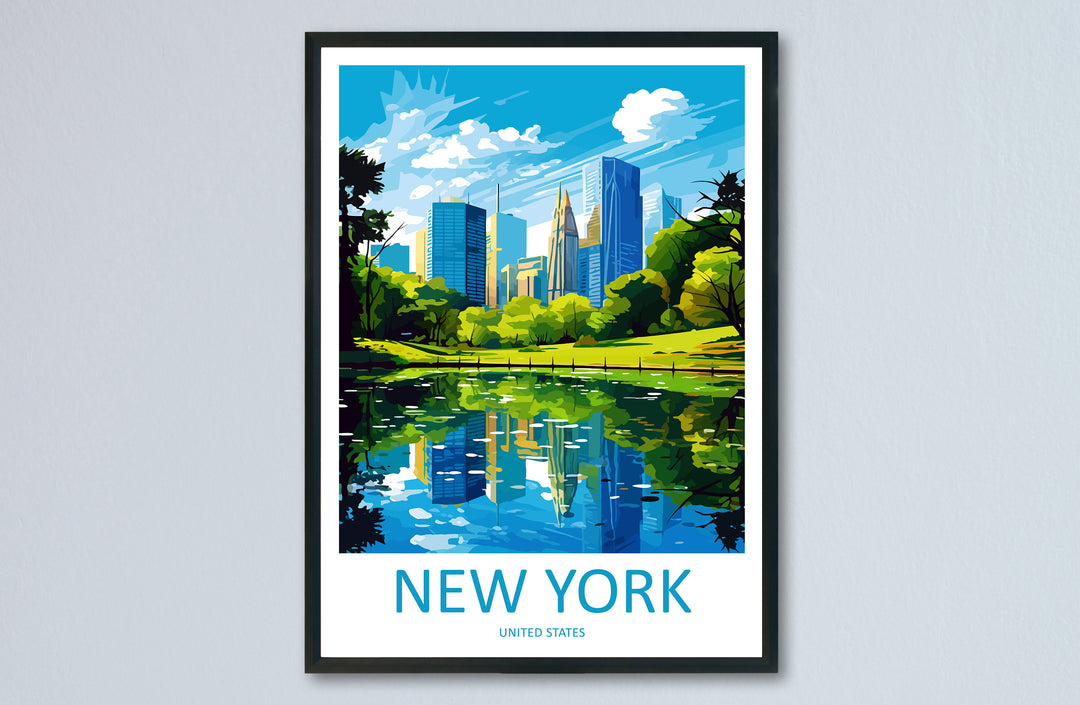 New York Travel Print Wall Art New York Wall Hanging Home Décor New York Gift Art Lovers New York State Art Gift Lover Print