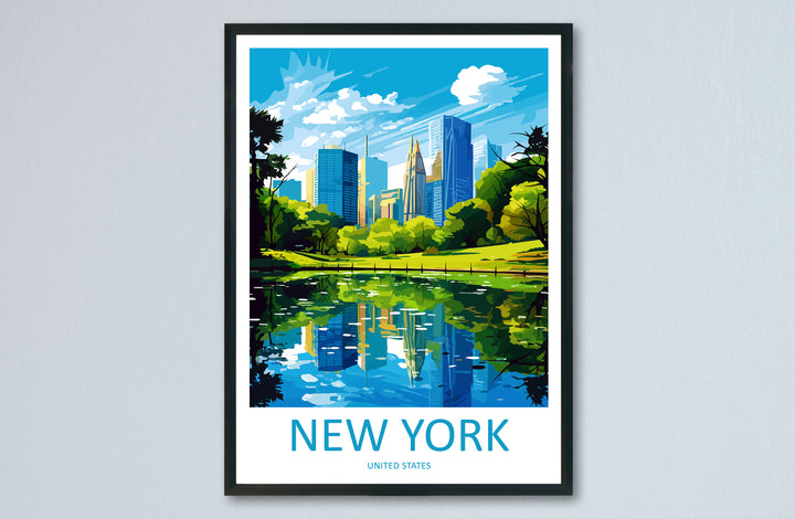 New York Travel Print Wall Art New York Wall Hanging Home Décor New York Gift Art Lovers New York State Art Gift Lover Print