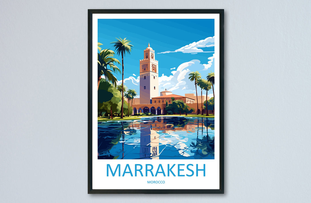 Marrakesh Travel Print Wall Art Marrakesh Wall Hanging Home Décor Marrakesh Gift Art Lovers Morocco Art Lover Gift Wall Art Morocco Art