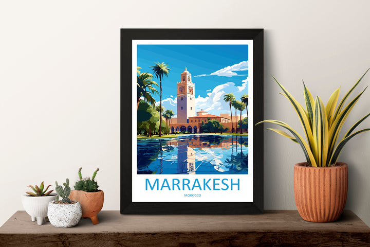 Marrakesh Travel Print Wall Art Marrakesh Wall Hanging Home Décor Marrakesh Gift Art Lovers Morocco Art Lover Gift Wall Art Morocco Art
