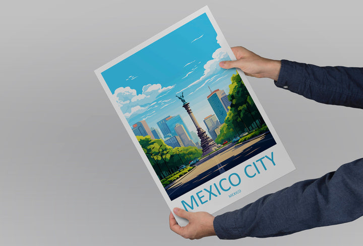 Mexico City Travel Print Wall Art Mexico City Wall Hanging Home Decoration Mexico City Gift Art Lovers Wall Art Print Art Mexico City Print