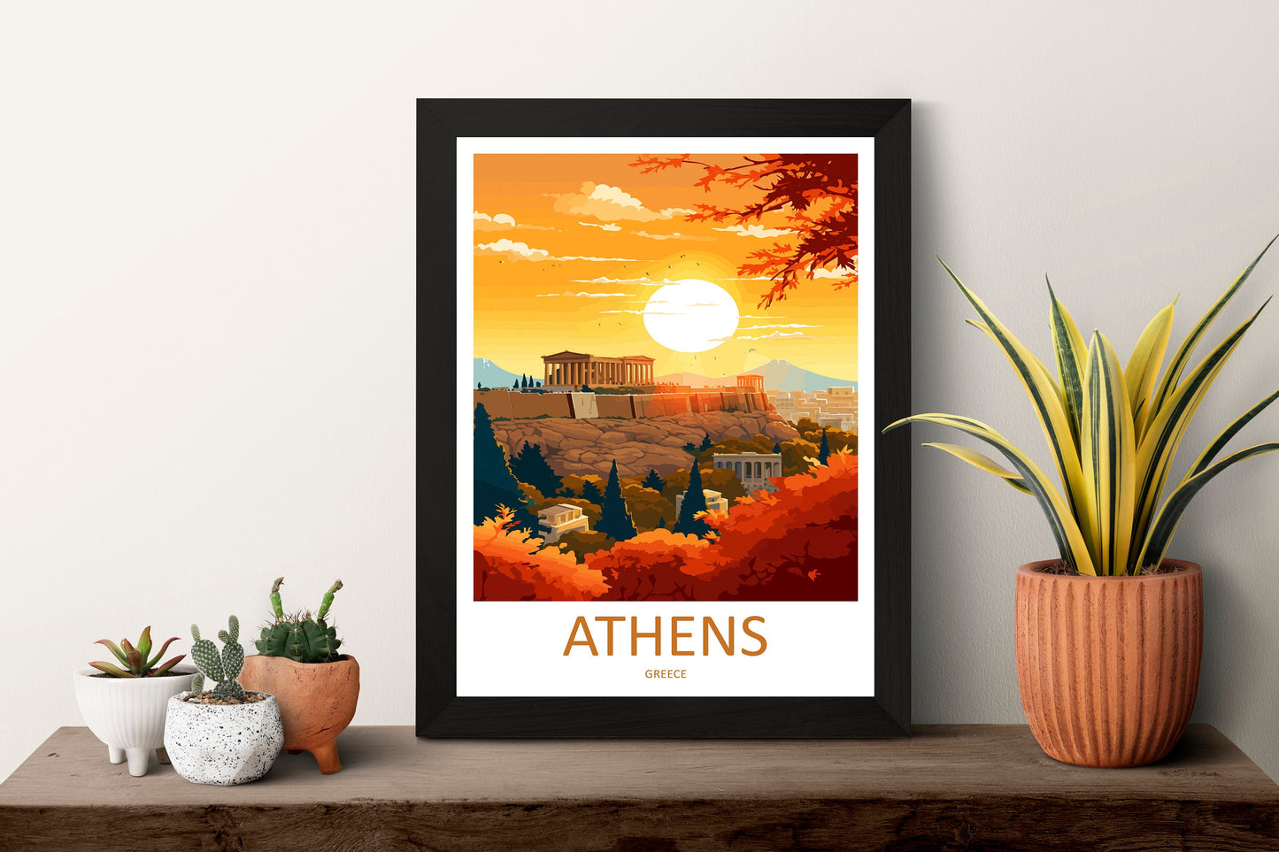 Athens Travel Print Wall Art Athens Greece Wall Hanging Home Decoration Athens Gift Art Lovers Wall Art Print Athens Greece Wall Poster Art
