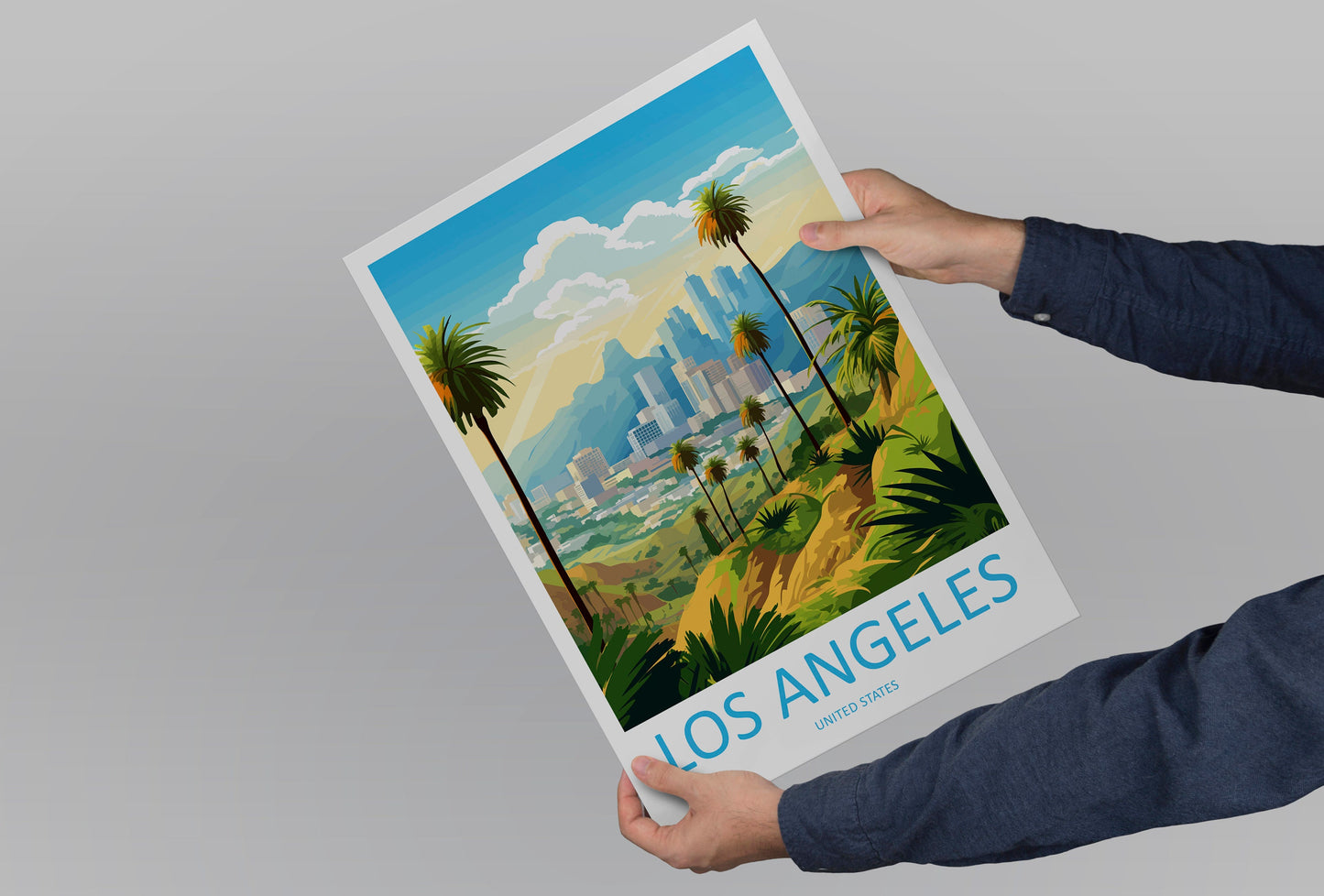 Los Angeles Travel Print Wall Art Los Angeles Wall Hanging Home Décor Los Angeles Gift Art Lovers California Art Lover Gift Los Angeles Deco