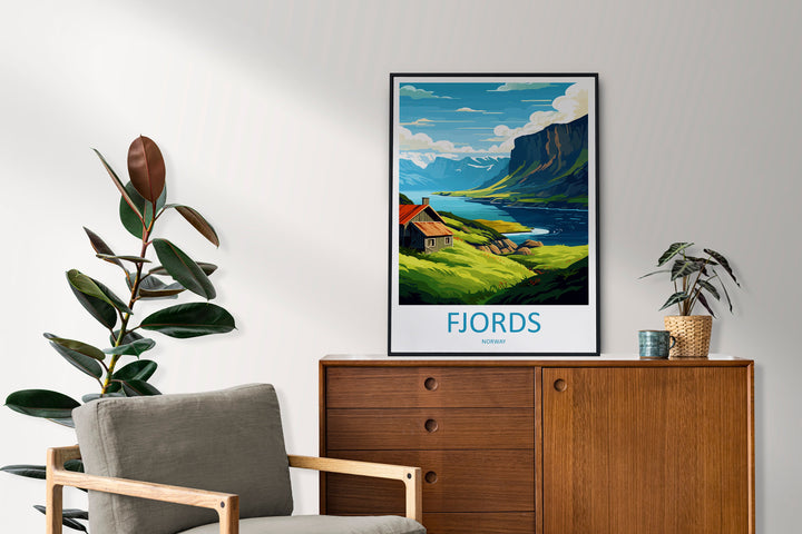 The Fjords Travel Print The Fjords Norway Home Décor The Fjords Art Print Norwegian Mountains Room Print For Scandinavian Mountains Gift Art