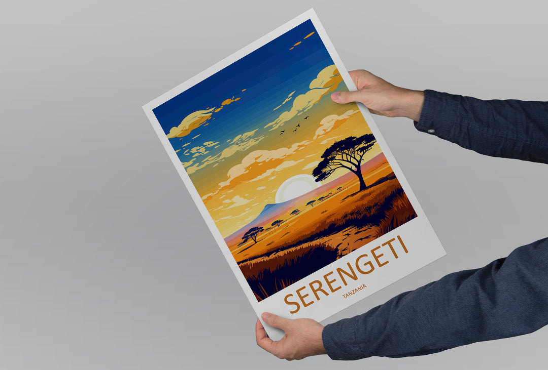 Serengeti Travel Print Wall Art Serengeti Wall Hanging Home Décor Serengeti Gift Art Lovers Serengeti Art Print Tanzania Wall Décor Art