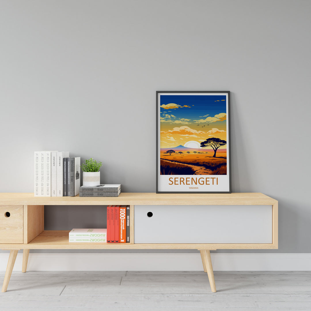 Serengeti Travel Print Wall Art Serengeti Wall Hanging Home Décor Serengeti Gift Art Lovers Serengeti Art Print Tanzania Wall Décor Art