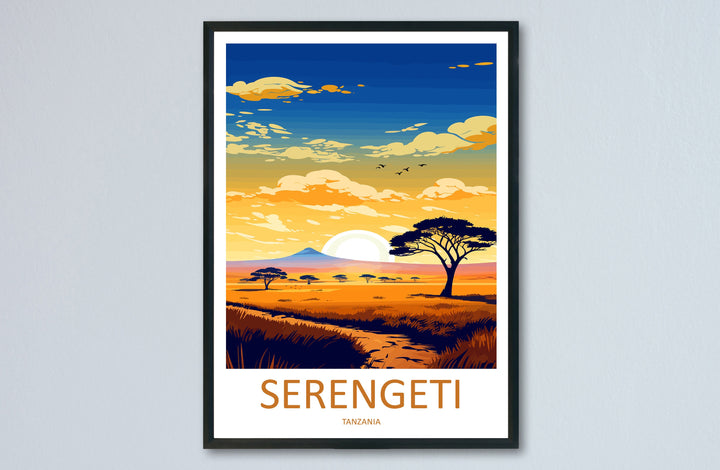 Serengeti Travel Print Wall Art Serengeti Wall Hanging Home Décor Serengeti Gift Art Lovers Serengeti Art Print Tanzania Wall Décor Art