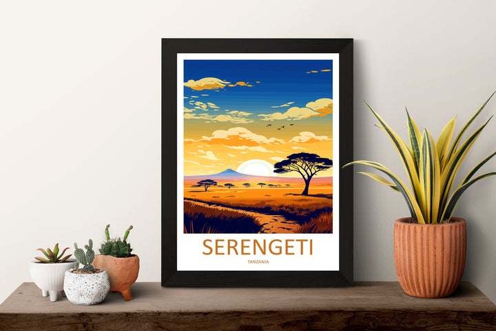 Serengeti Travel Print Wall Art Serengeti Wall Hanging Home Décor Serengeti Gift Art Lovers Serengeti Art Print Tanzania Wall Décor Art