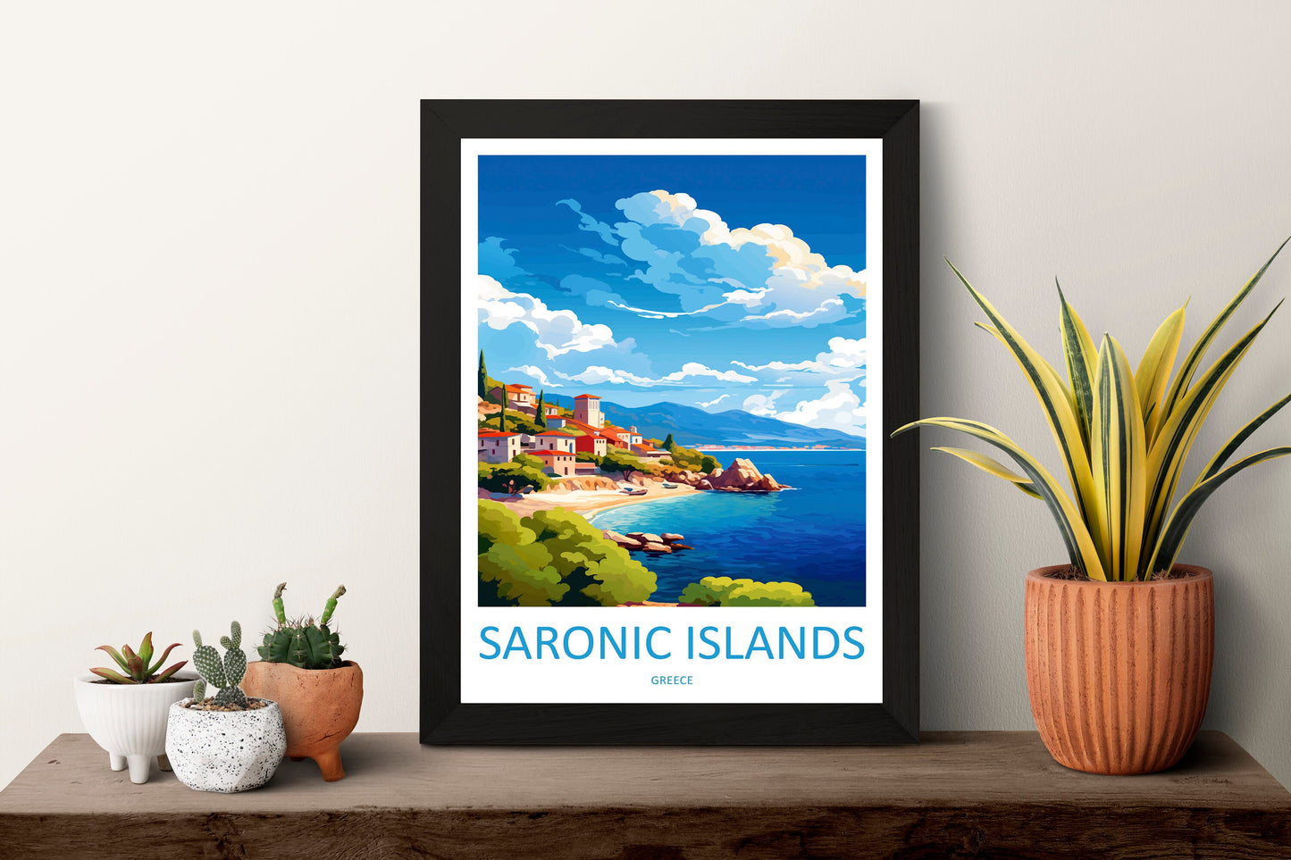 Saronic Islands Travel Print Wall Art Saronic Islands Greece Wall Hanging Home Decor Saronic Islands Gift Art Lovers Wall Art Print Greece