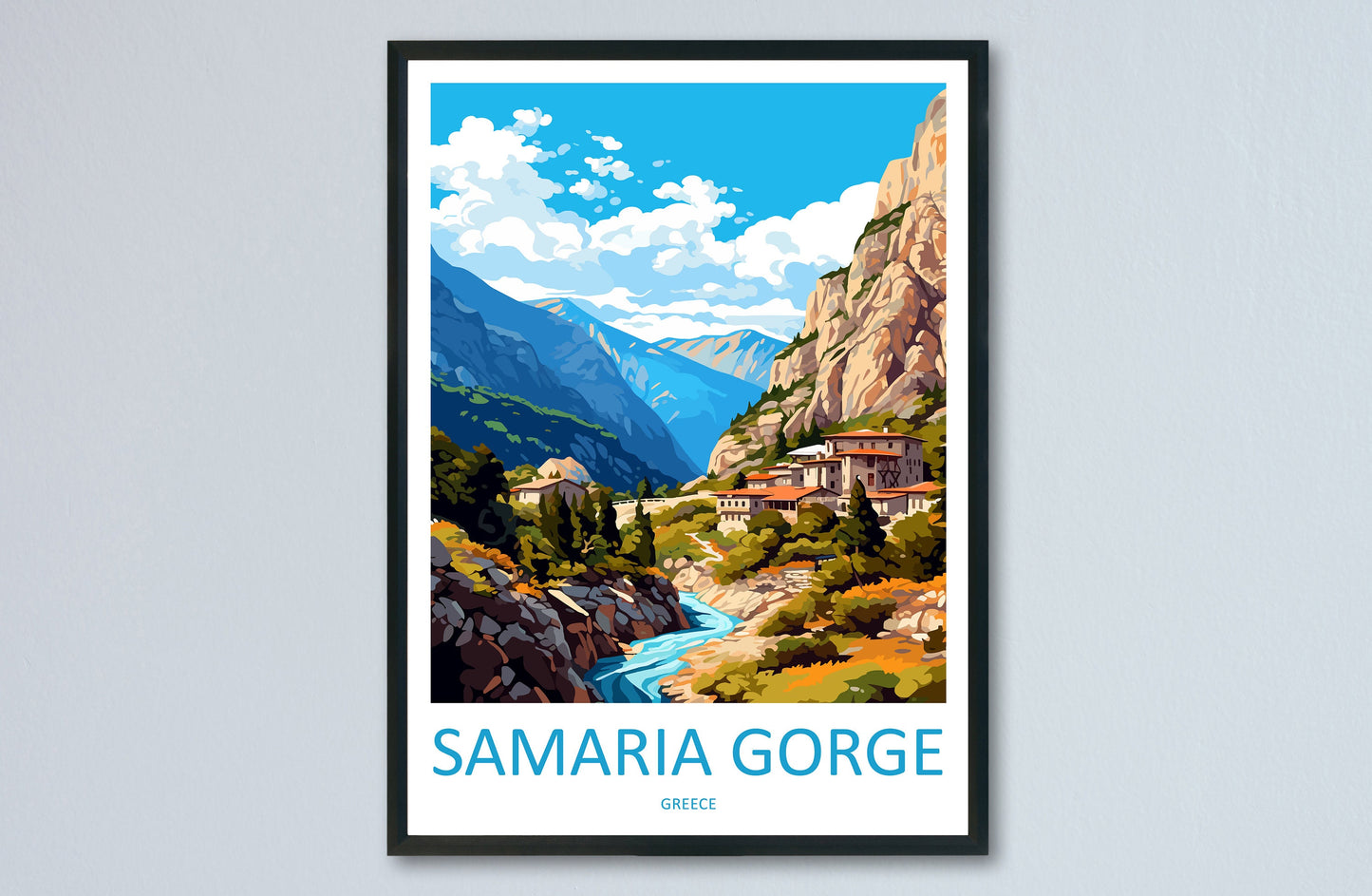 Samaria Gorge Travel Print Wall Art Samaria Gorge Wall Hanging Home Decor Samaria Gorge Gift Art Lovers Wall Art Print Samaria Gorge Art