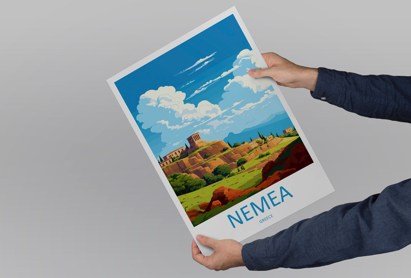 Nemea Travel Print Wall Art Nemea Greece Wall Hanging Home Decoration Nemea Gift Art Lovers Wall Art Print Nemea Greece Wall Art