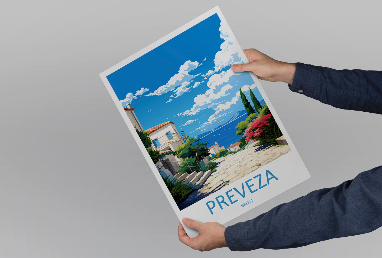 Preveza Travel Print Wall Art Preveza Wall Hanging Home Decoration Preveza Gift Art Lovers Wall Art Print Preveza Print