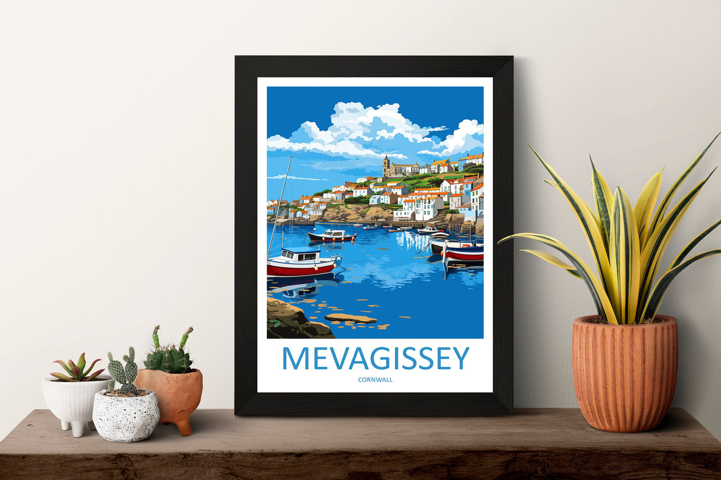 Mevagissey Travel Print Wall Art Mevagissey Wall Hanging Home Décor Mevagissey Gift Art Lovers England Art Lover Gift Mevagissey Poster