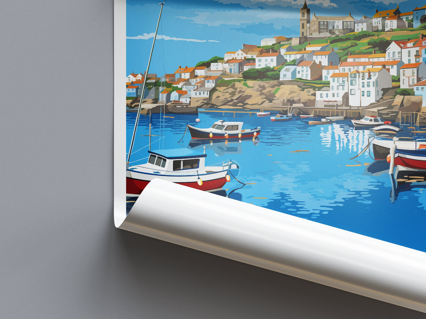 Mevagissey Travel Print Wall Art Mevagissey Wall Hanging Home Décor Mevagissey Gift Art Lovers England Art Lover Gift Mevagissey Poster