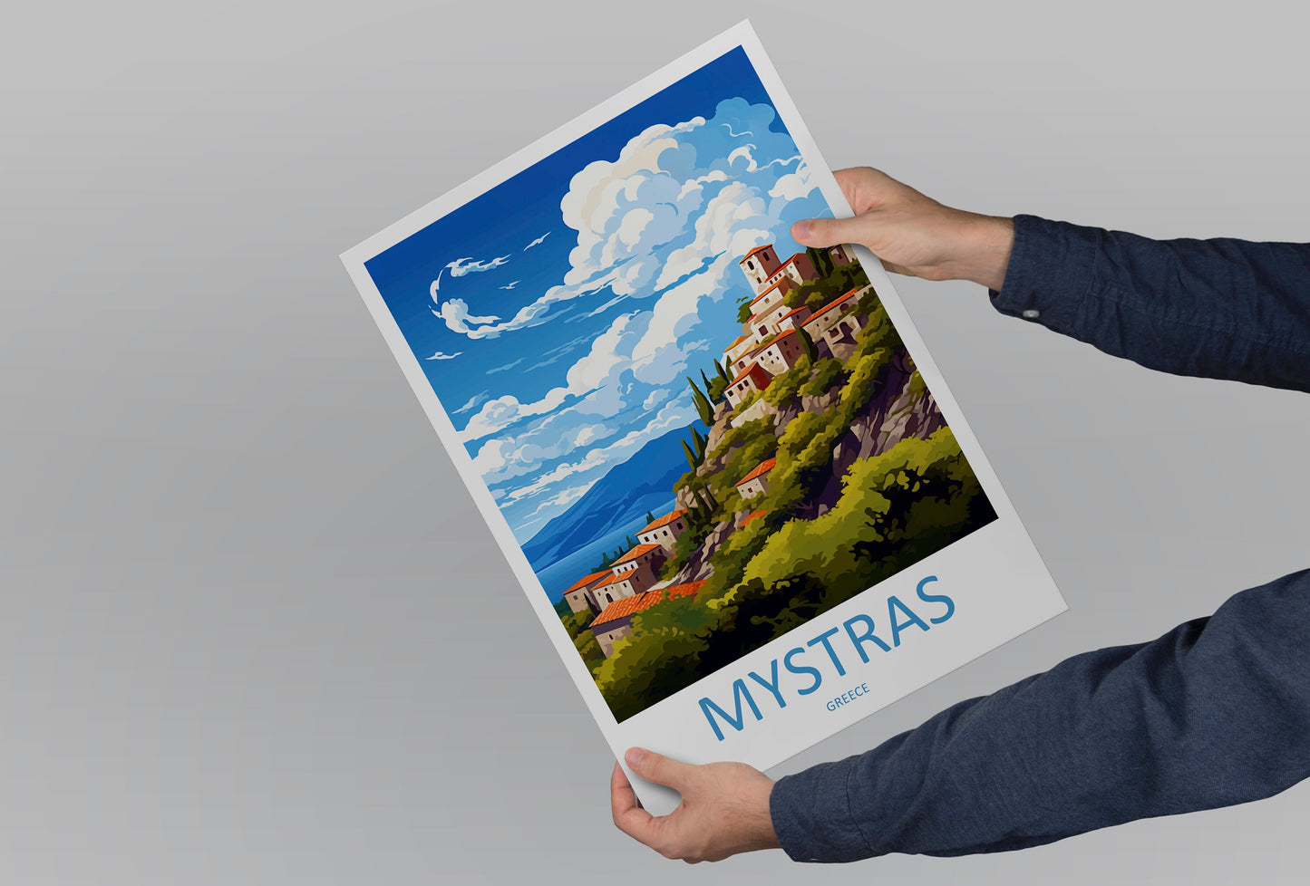 Mystras Travel Print Wall Art Mystras Greece Wall Hanging Home Decoration Mystras Gift Art Lovers Art Mystras