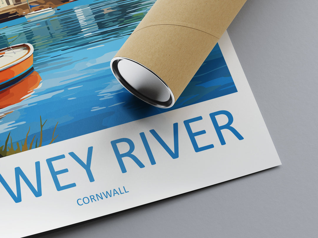 Fowey River Travel Print Wall Art Fowey River Wall Hanging Home Décor Fowey River Gift Art Lovers England Art Lover Gift Fowey River Poster