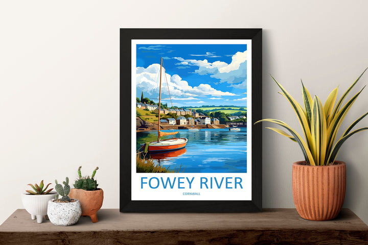 Fowey River Travel Print Wall Art Fowey River Wall Hanging Home Décor Fowey River Gift Art Lovers England Art Lover Gift Fowey River Poster