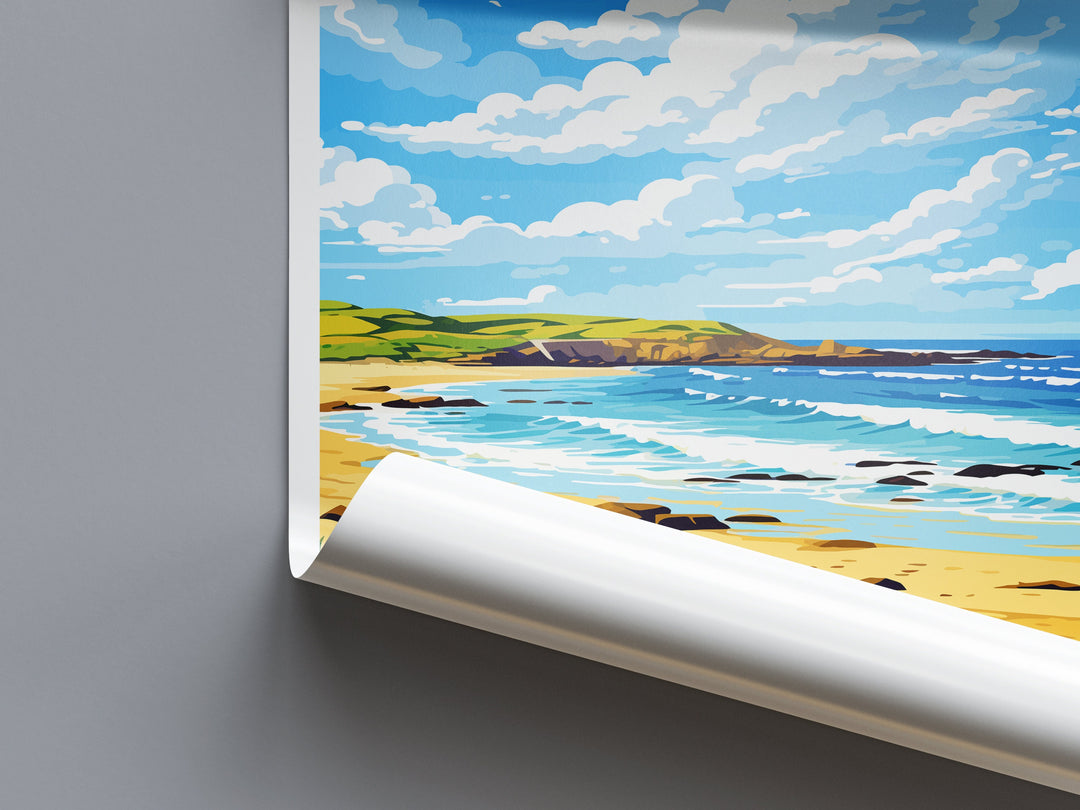 Godrevy Point Travel Print Wall Art Godrevy Point Wall Hanging Home Décor Godrevy Point Gift Art Lovers England Art Lover Gift Godrevy Point
