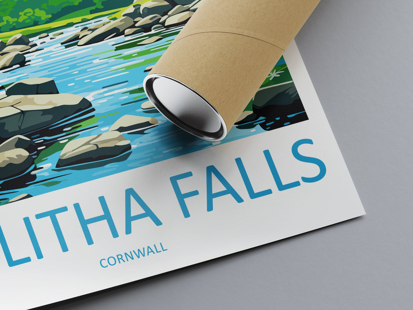 Golitha Falls Travel Print Wall Art Golitha Falls Wall Hanging Home Décor Golitha Falls Gift Art Lovers England Art Lover Gift Golitha Falls