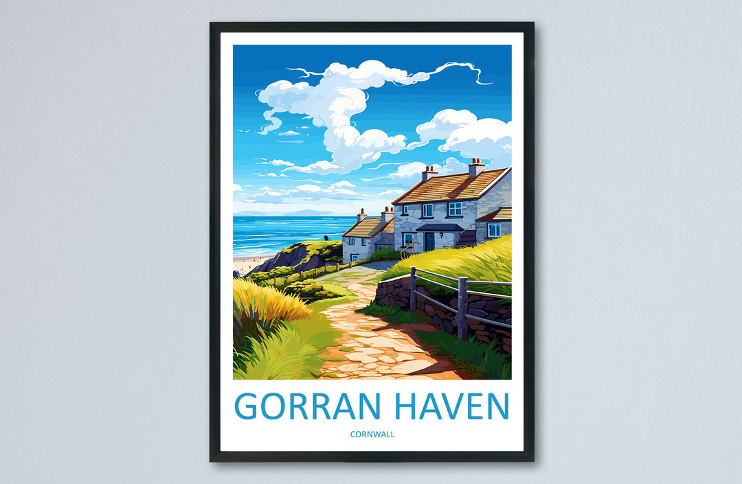 Gorran Haven Travel Print Wall Art Gorran Haven Wall Hanging Home Décor Gorran Haven Gift Art Lovers England Art Lover Gift