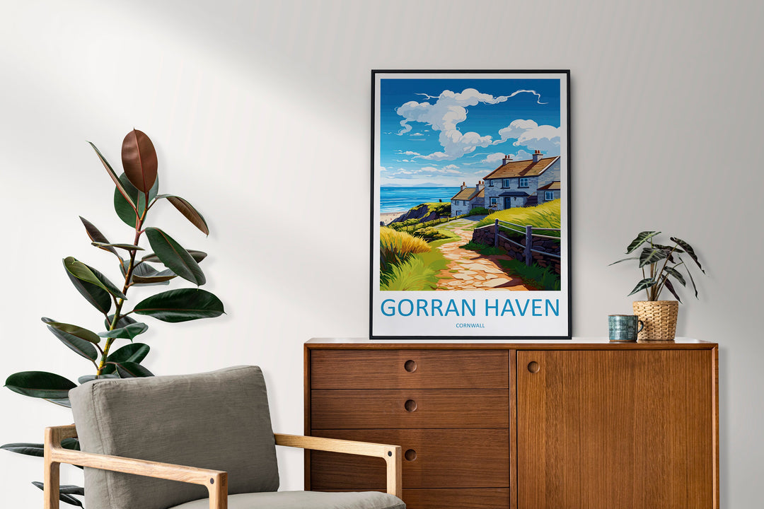 Gorran Haven Travel Print Wall Art Gorran Haven Wall Hanging Home Décor Gorran Haven Gift Art Lovers England Art Lover Gift