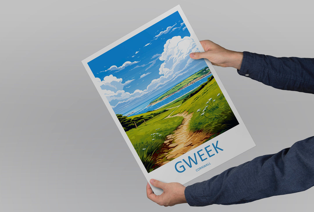 Gweek Travel Print Wall Art Gweek Wall Hanging Home Décor Gweek Gift Art Lovers England Art Lover Gift