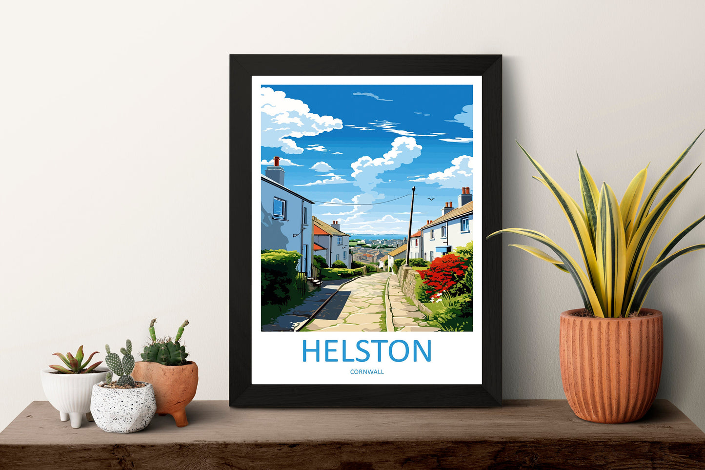 Helston Travel Print Wall Art Helston Wall Hanging Home Décor Helston Gift Art Lovers England Art Lover Gift