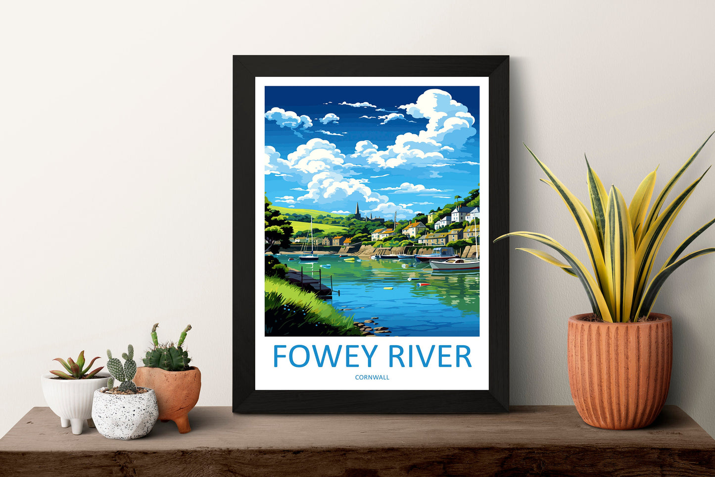 Fowey River Travel Print Wall Art Fowey River Wall Hanging Home Décor Fowey River Gift Art Lovers England Art Lover Gift Fowey River Poster