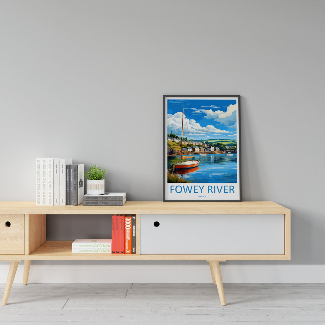 Fowey River Travel Print Wall Art Fowey River Wall Hanging Home Décor Fowey River Gift Art Lovers England Art Lover Gift Fowey River Poster