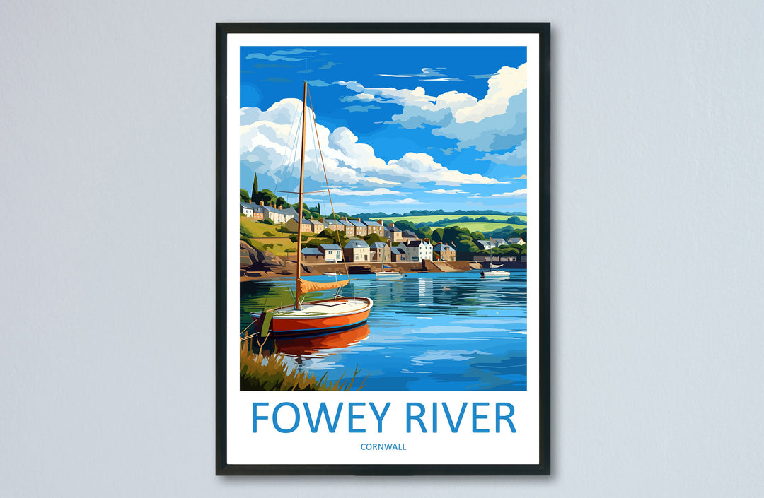 Fowey River Travel Print Wall Art Fowey River Wall Hanging Home Décor Fowey River Gift Art Lovers England Art Lover Gift Fowey River Poster
