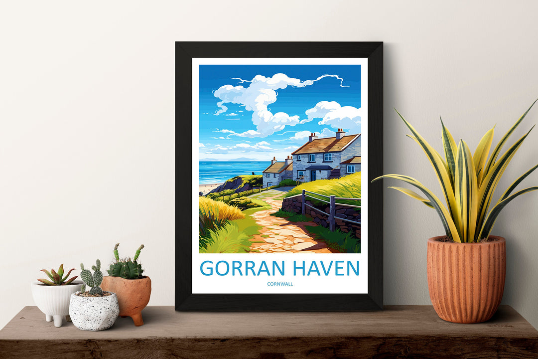 Gorran Haven Travel Print Wall Art Gorran Haven Wall Hanging Home Décor Gorran Haven Gift Art Lovers England Art Lover Gift