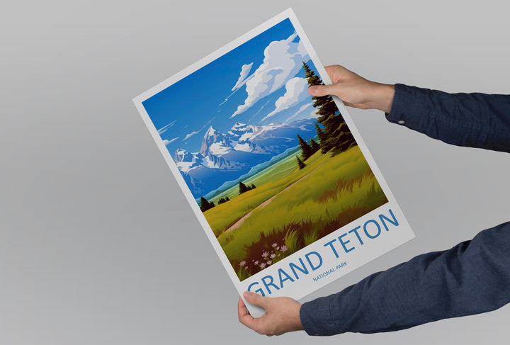 Grand Teton National Park Travel Print Wall Art Grand Teton National Park Wall Hanging Home Décor Grand Teton National Park Gift Art