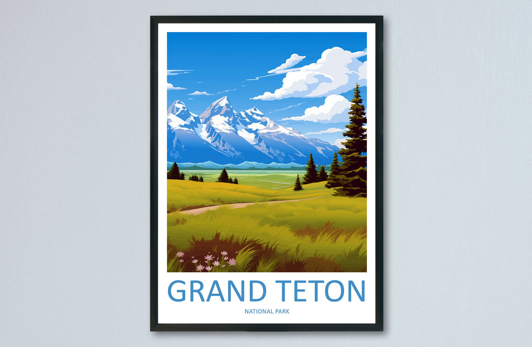 Grand Teton National Park Travel Print Wall Art Grand Teton National Park Wall Hanging Home Décor Grand Teton National Park Gift Art