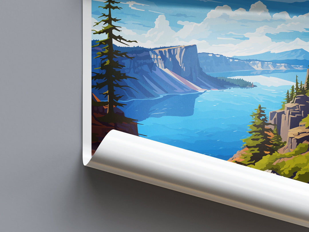 Crater Lake National Park Travel Print Wall Art Crater Lake National Park Wall Hanging Home Décor Crater Lake National Park Gift Art