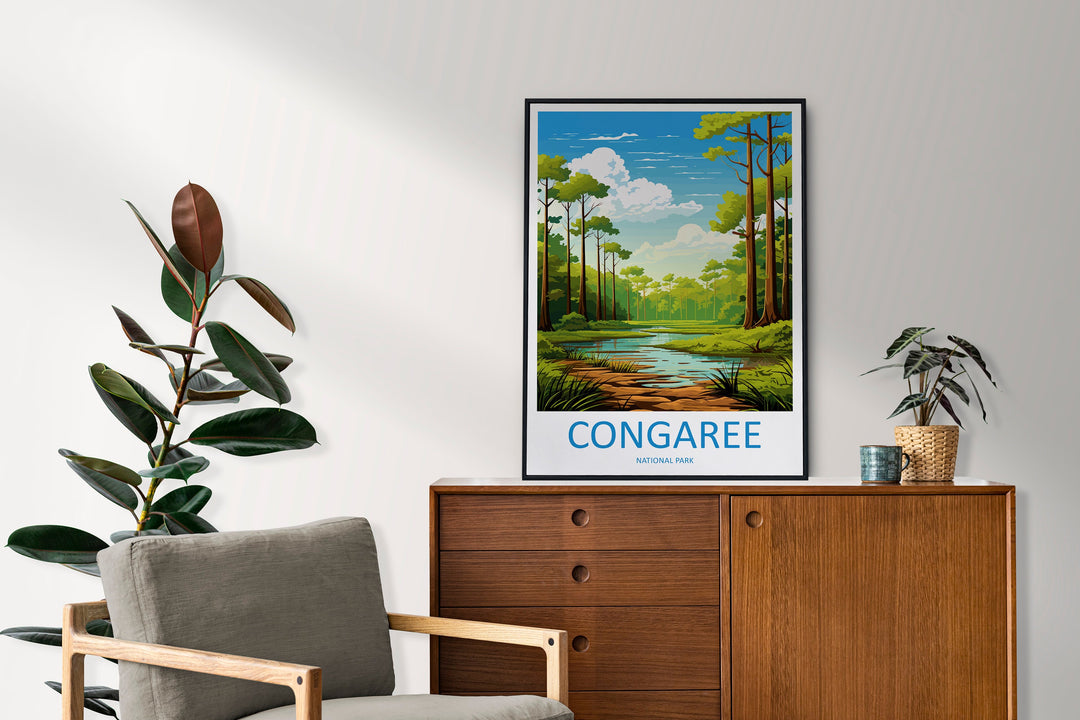 Congaree National Park Travel Print Wall Art Congaree National Park Wall Hanging Home Décor Congaree National Park Gift Art