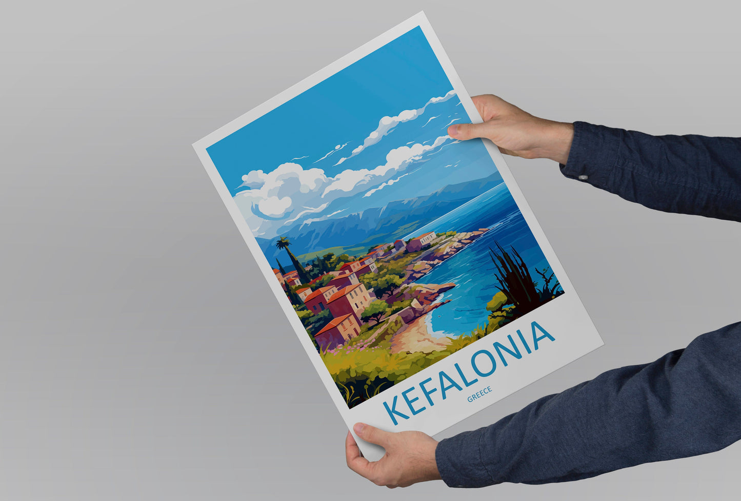 Kefalonia Travel Print Wall Art Kefalonia Greece Wall Hanging Home Decoration Kefalonia Gift Art Lovers Wall Art Print Kefalonia Wall Décor