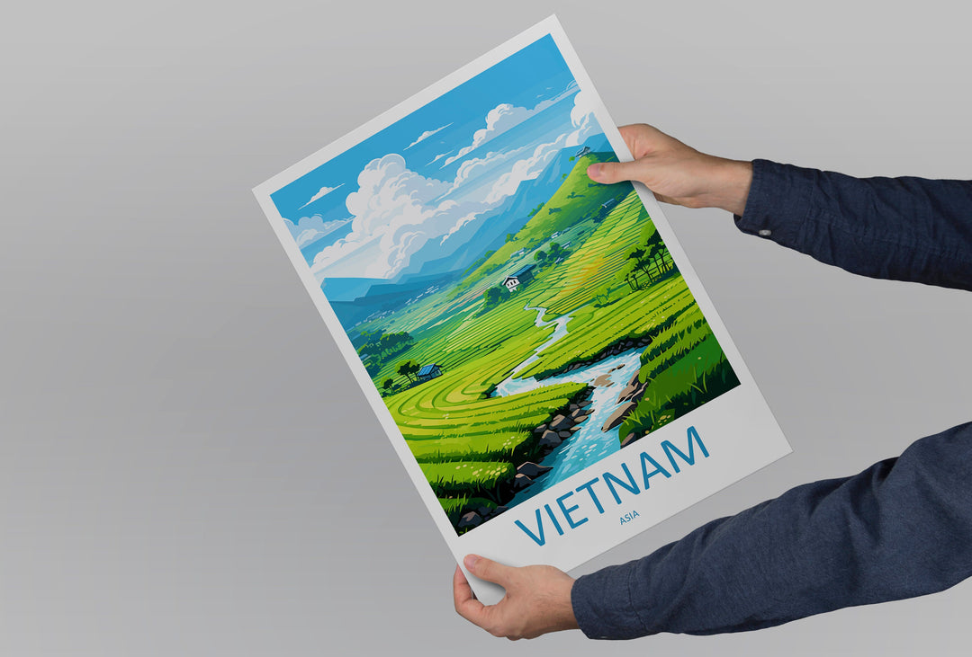 Vietnam Travel Print Wall Art Vietnam Wall Hanging Home Décor Vietnam Gift Art Lovers Vietnam Art Lover Gift Vietnam