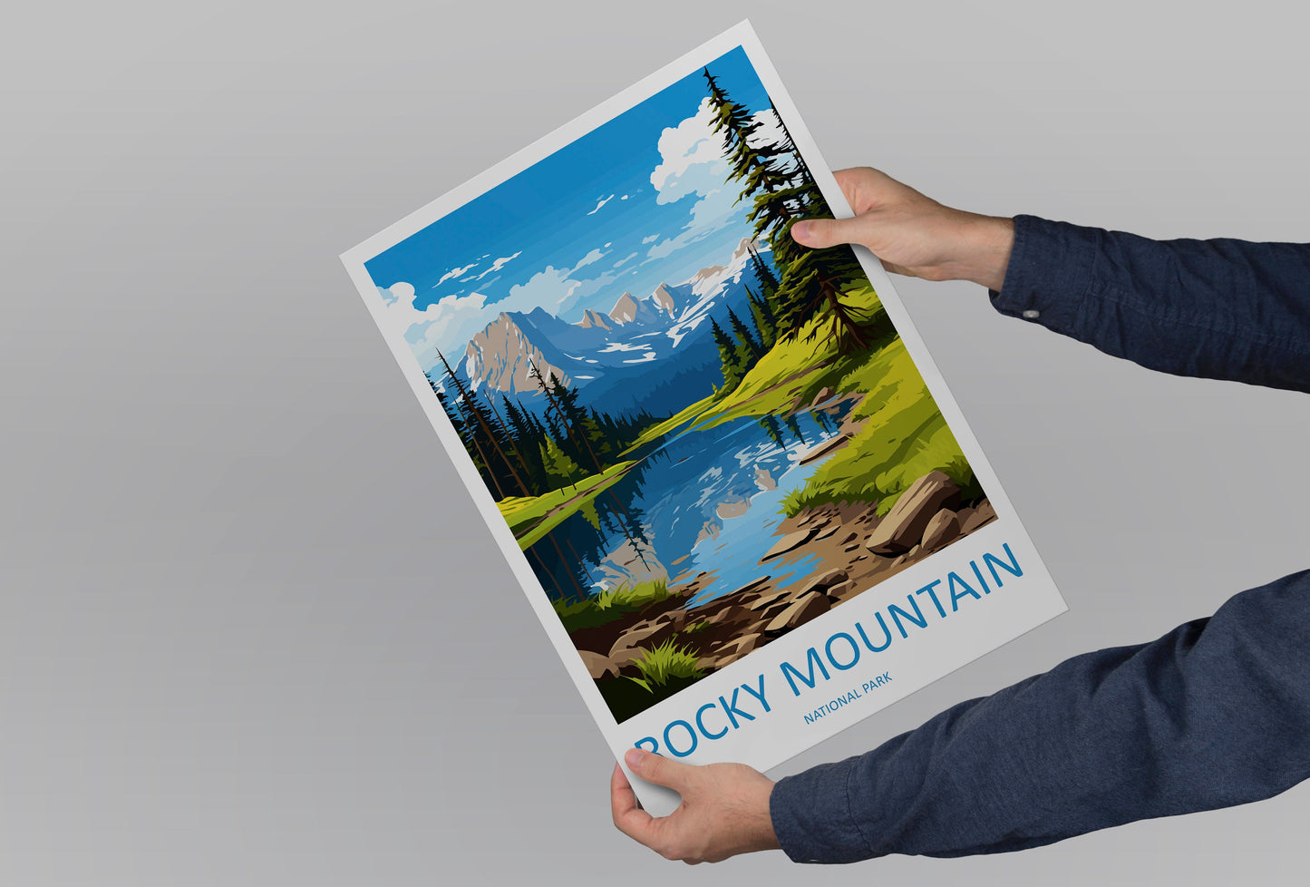 Rocky Mountain National Park Travel Print Wall Art Rocky Mountain Wall Hanging Home Décor Rocky Mountain Gift Art Lovers Colorado Art