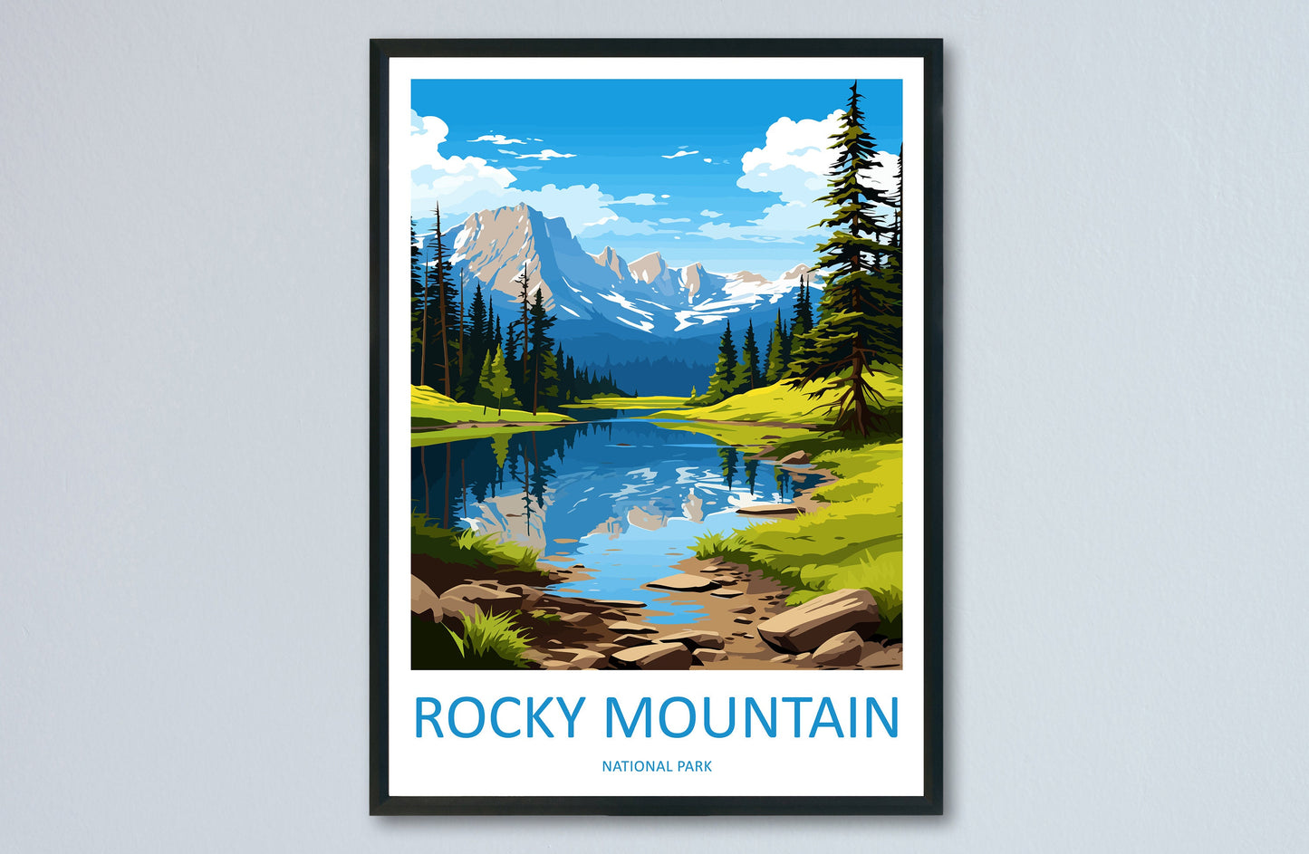 Rocky Mountain National Park Travel Print Wall Art Rocky Mountain Wall Hanging Home Décor Rocky Mountain Gift Art Lovers Colorado Art