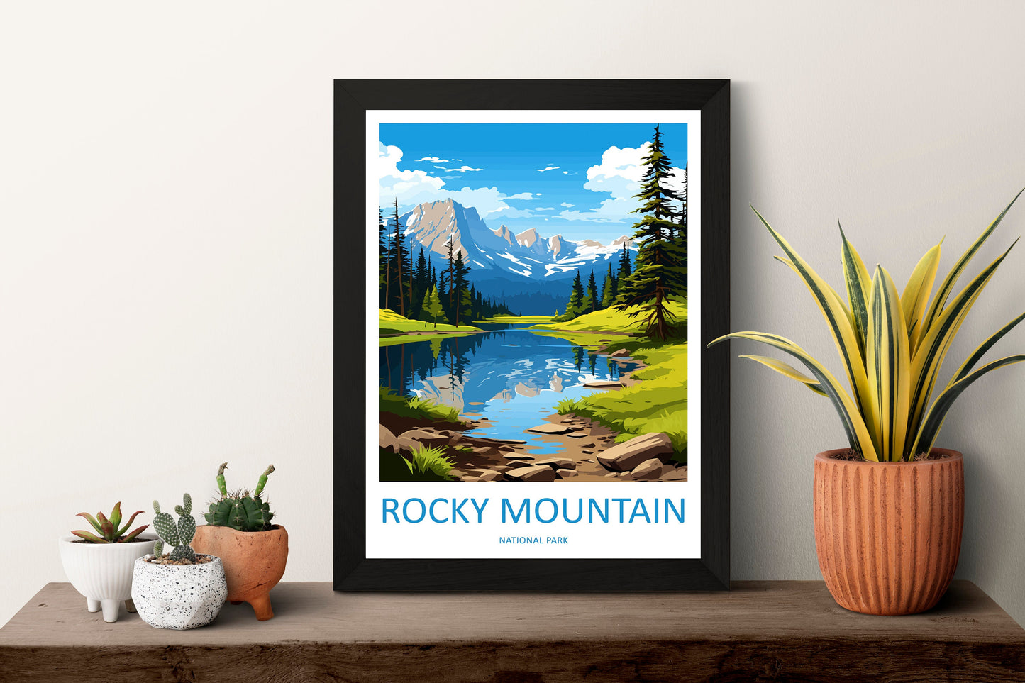 Rocky Mountain National Park Travel Print Wall Art Rocky Mountain Wall Hanging Home Décor Rocky Mountain Gift Art Lovers Colorado Art